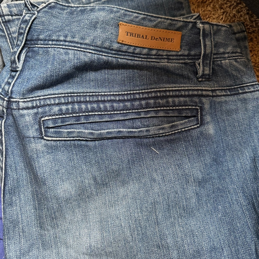 Tribal Blue Flare & Wide Leg Jeans